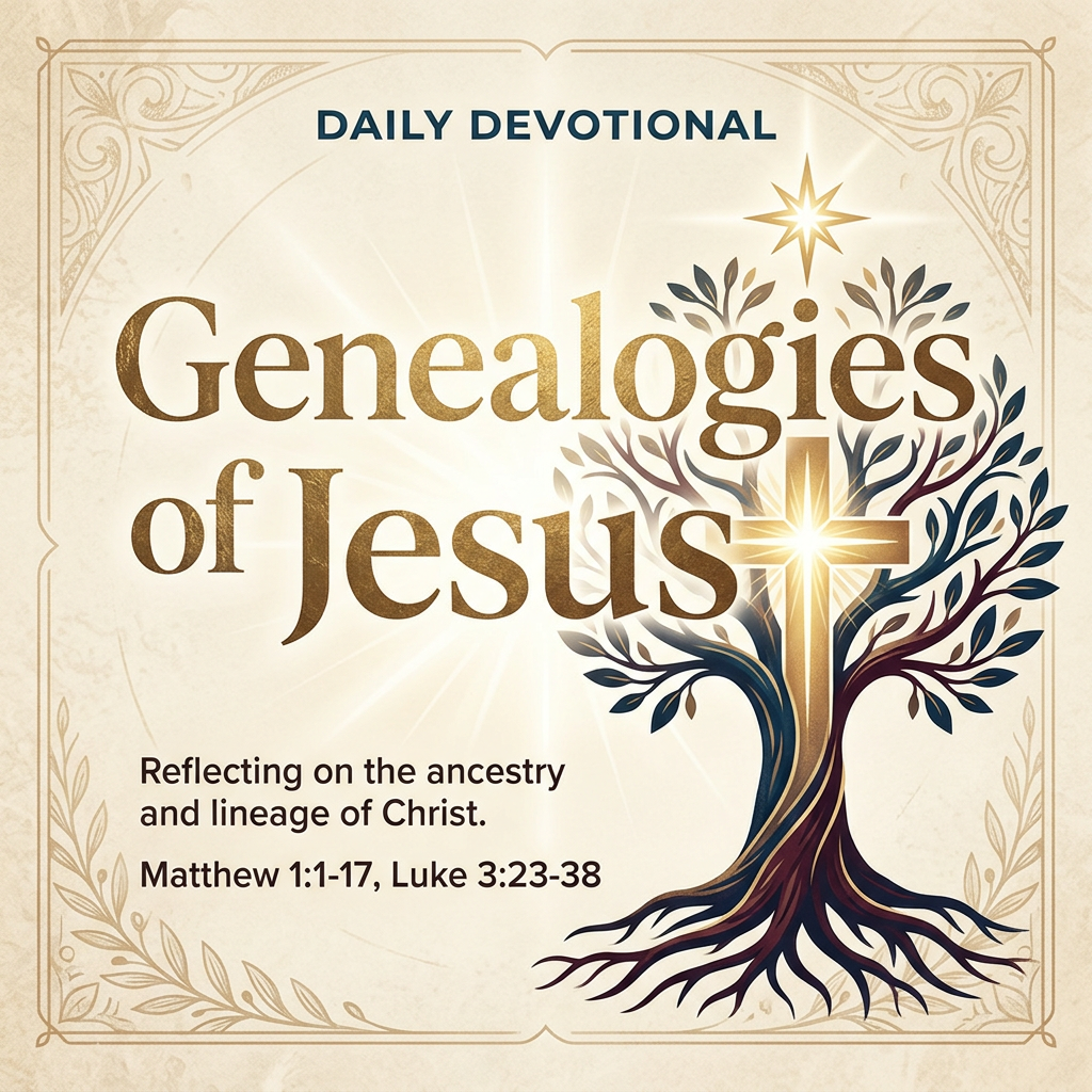 Daily Devotional: Genealogies of Jesus; reflecting on Christ’s ancestry, Matthew 1:1-17 and Luke 3:23-38